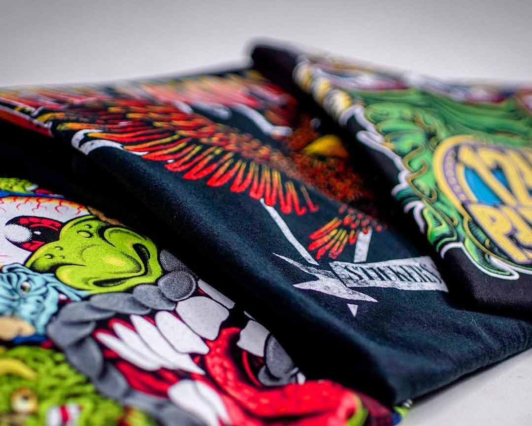 Custom screen-printed t-shirts made at Printology's Las Vegas production hub
