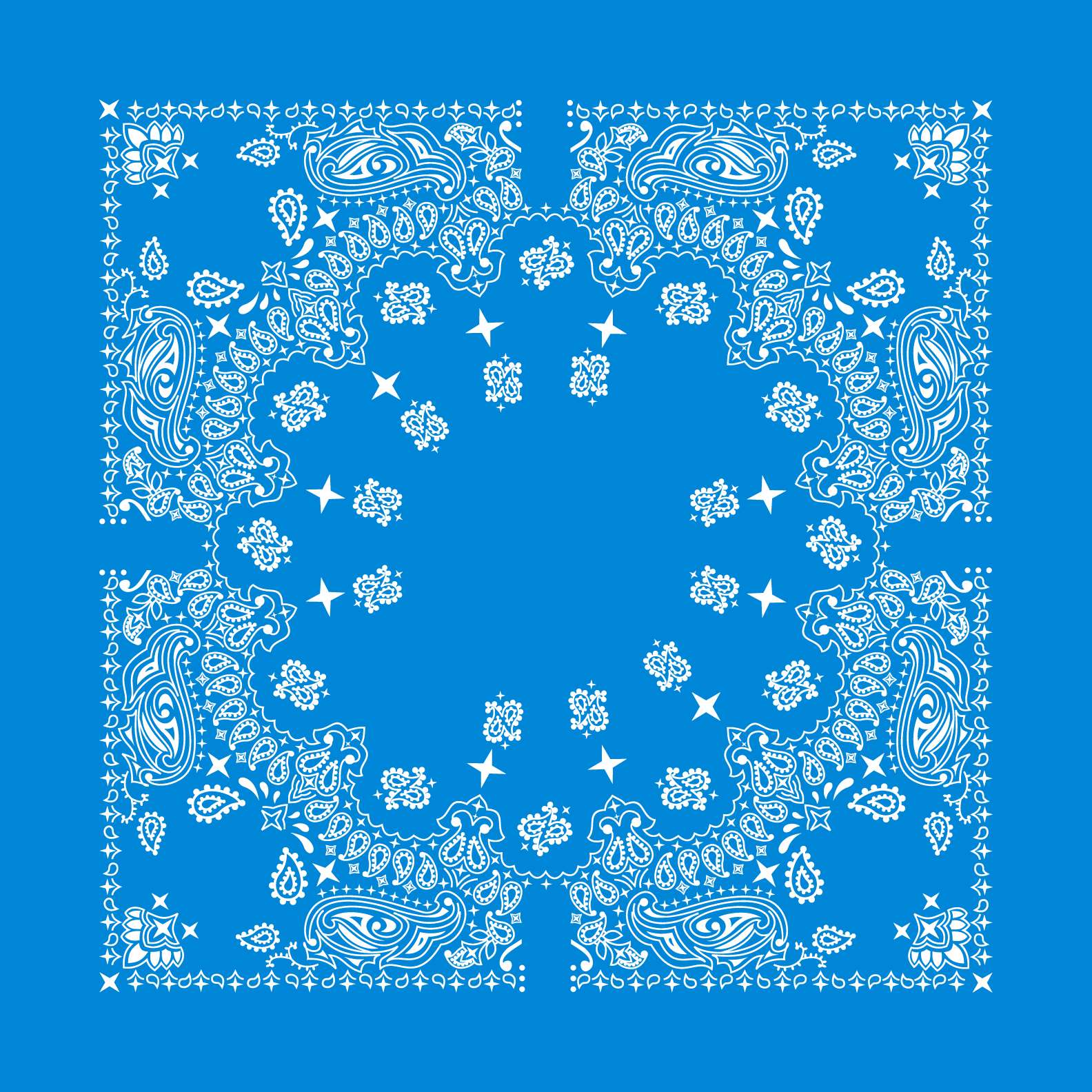 Open-Heart Paisley Bandana Template